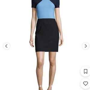 Block color sheath dress